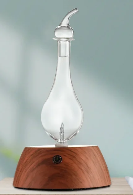 50ML Waterless Essential Oil Pure Diffuser Mini Nebulizer Aromatherapy Wood Glass Household Aroma Diffusers